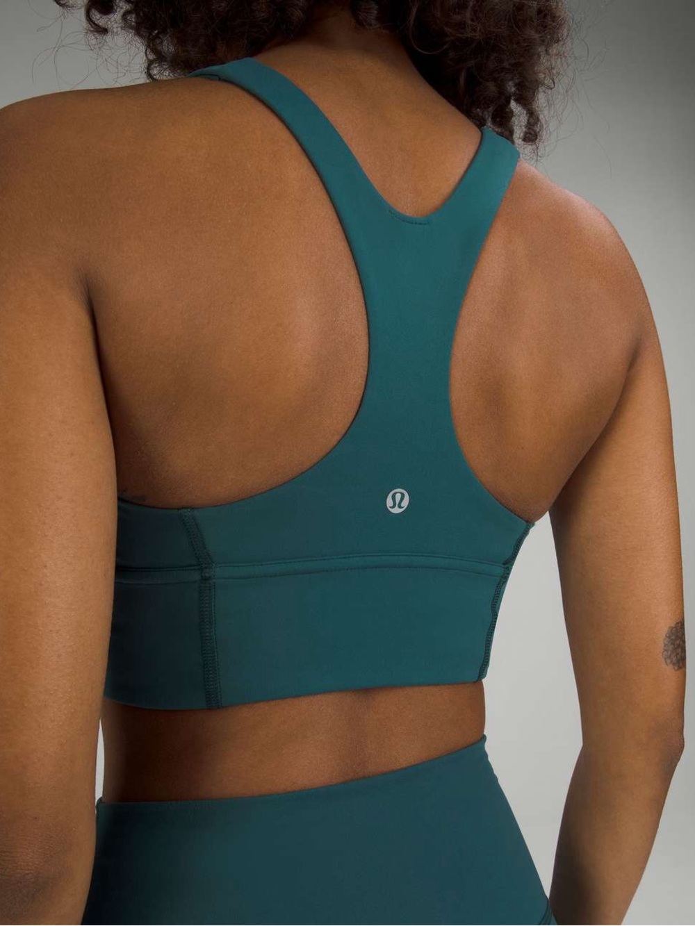 Lululemon Wunder Train Longline Bra Medium Support Capture Blue , Size 8